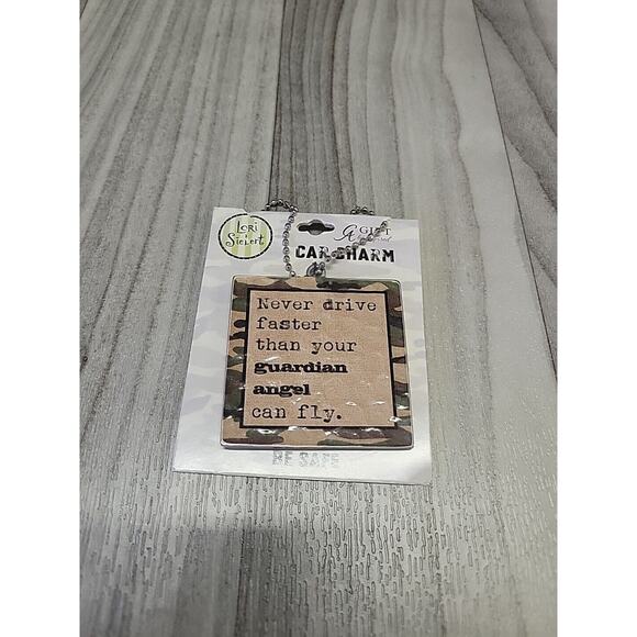 Never Drive Faster Than Your Guardian Angel Car Charm NWT - Picture 1 of 3